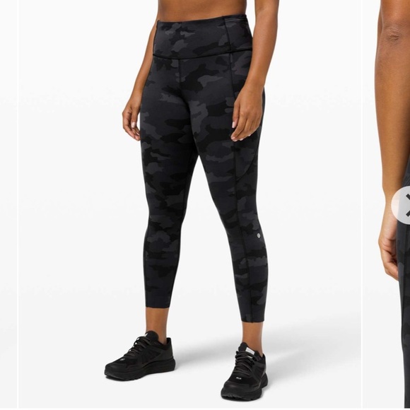 Lululemon Fast & Free Tight II 25" *Non-Reflective Nulux in Camo Deep Coal Multi - Picture 1 of 7